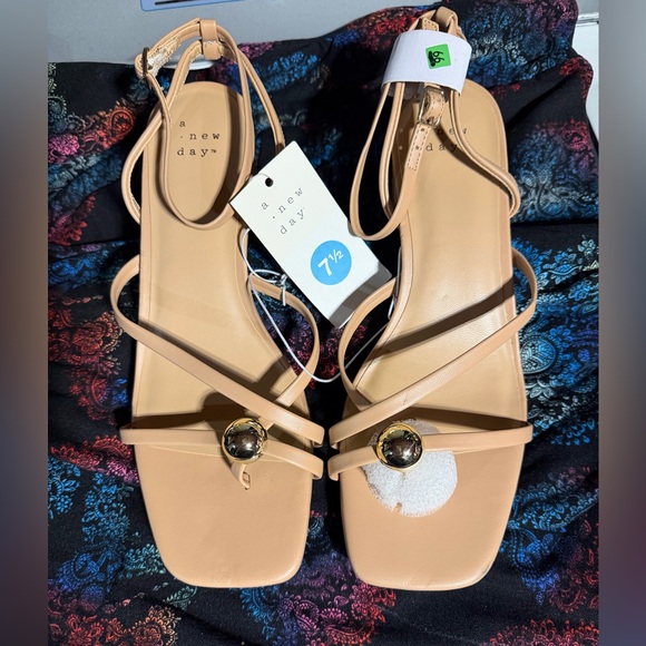 a new day Shoes - Bnwt 7.5 A New Day Women's Beige Strappy Sandals new never worn small scuffs